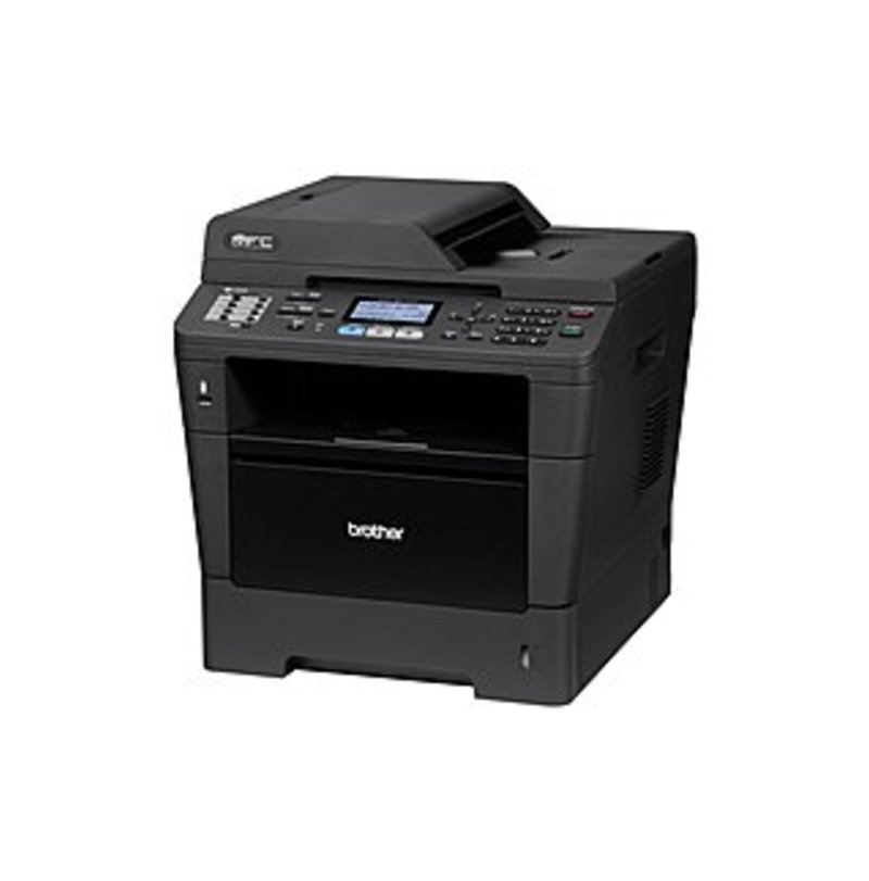 Brother MFC Series MFC-8510DN Multifunction Printer - Laser - Monochrome - 1200 x 1200 dpi - 38 ppm - USB 2.0, LAN - AC 120V - 300 Sheets Capacity