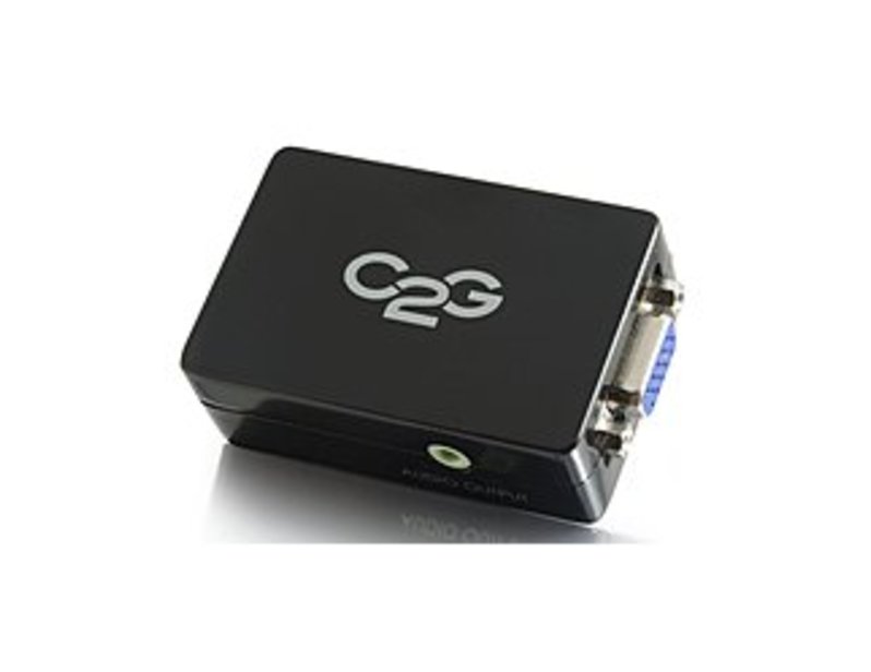 C2G Pro Series 757120407140 40714 Video Convertor - 1 X HDMI Female Digital Audio/Video, 1 X 15-pin HD-15 Female VGA, 1 X Mini-phone Audio - Black