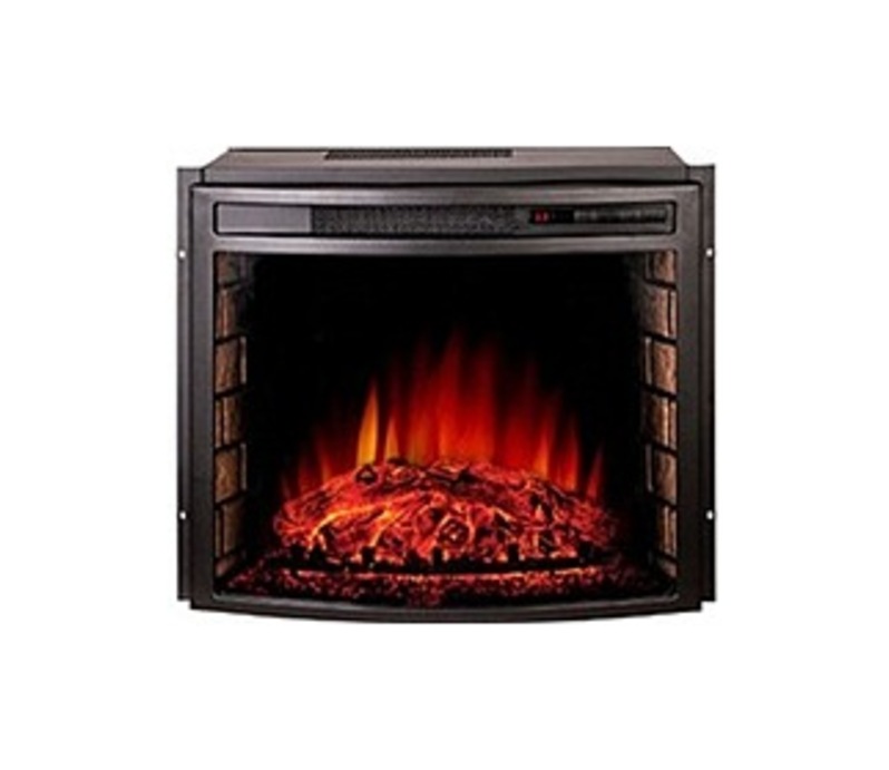 Argo Furniture 022228290018 L29B12 Furniture Alessa Electric Fireplace with Remote - Black
