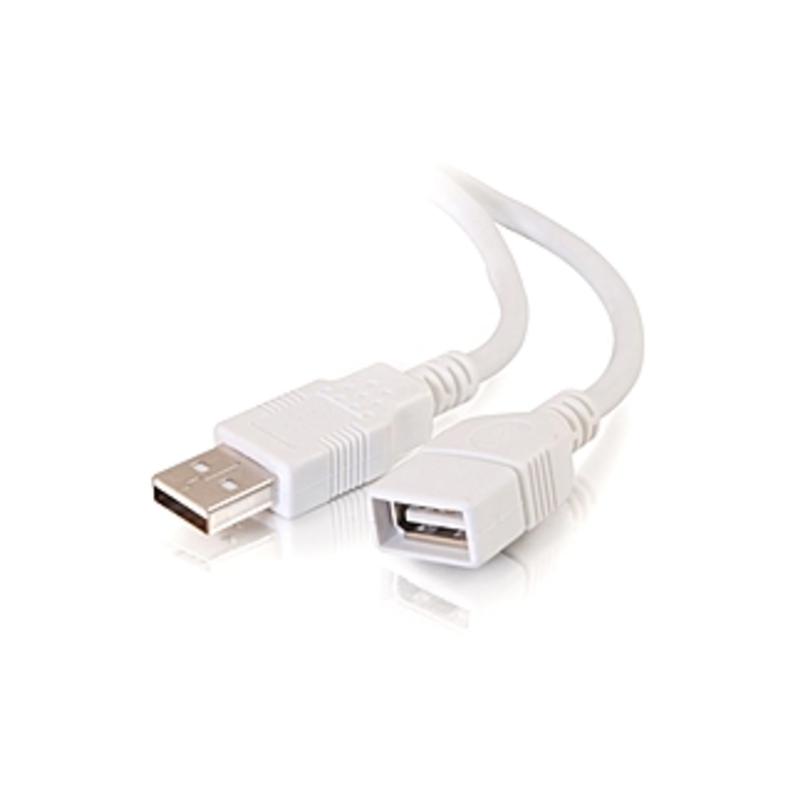 C2G 2m USB Extension Cable - USB A Male To USB A Female Cable - Type A Male - Type A Female - 6.56ft - White