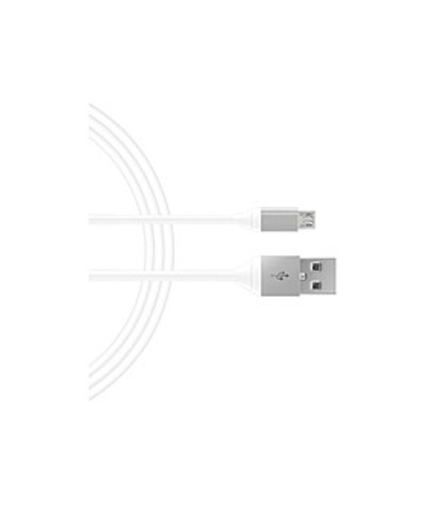 Just Wireless 05143 6 Feet Micro USB to USB Charging Cable - Light Gray