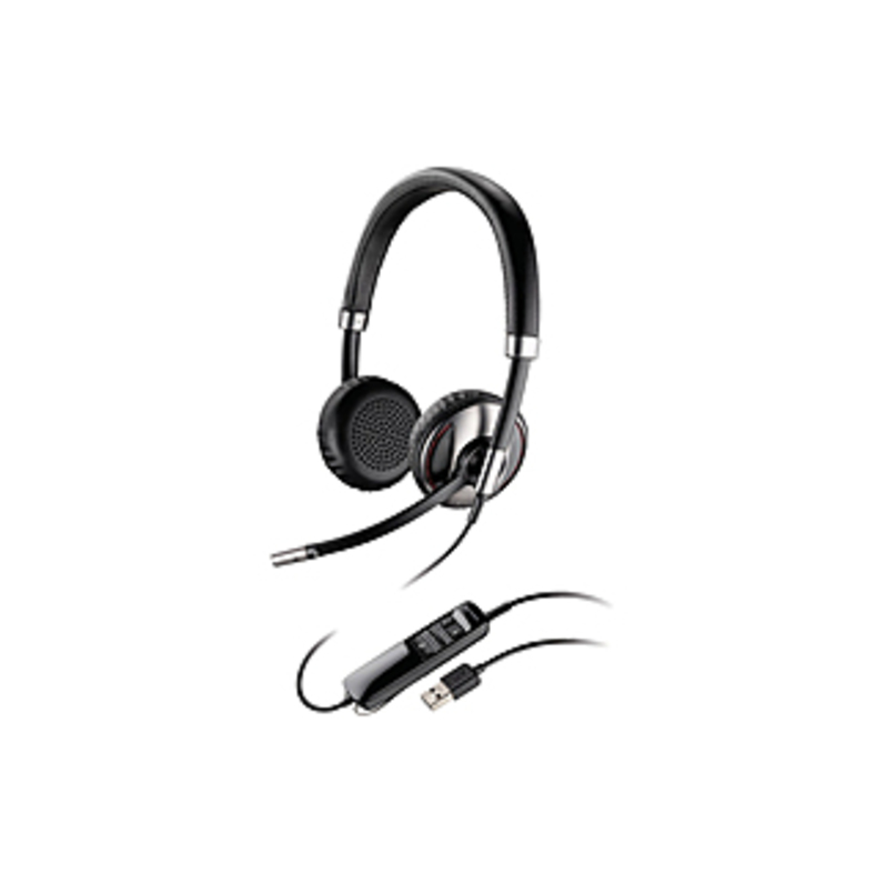 Plantronics Blackwire C720 Headset - Stereo - Black - USB - Wired/Wireless - Bluetooth - 20 Hz - 20 kHz - Over-the-head - Binaural - Supra-aural - Noi