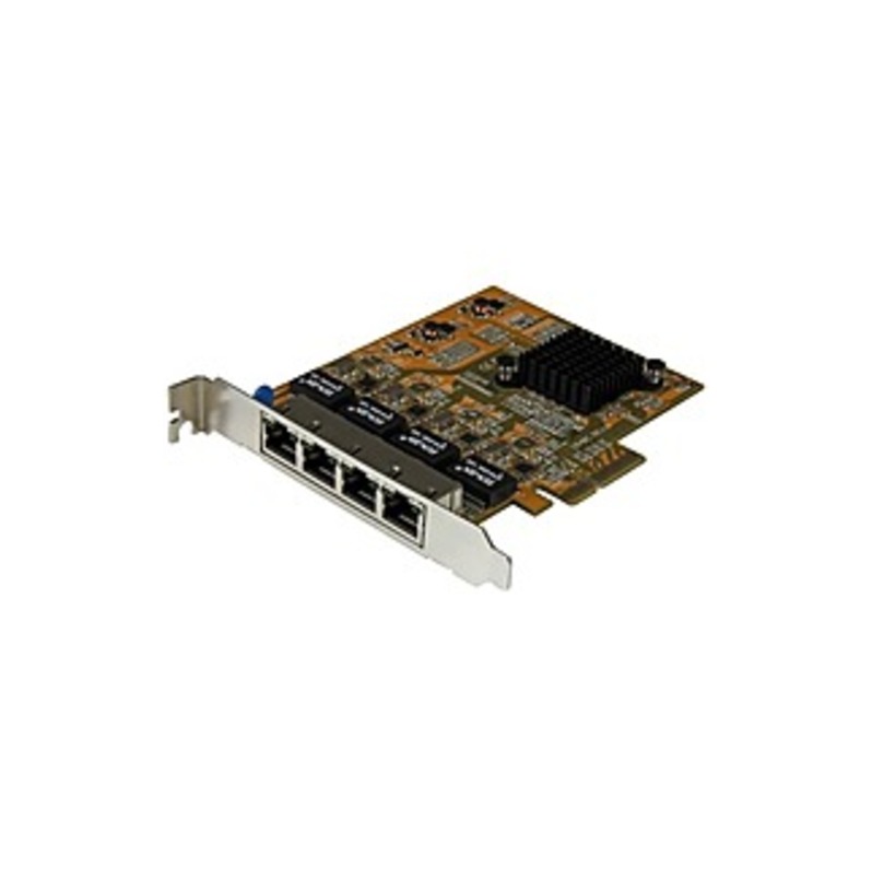 StarTech.com 4-Port PCI Express Gigabit Network Adapter Card - Quad-Port PCIe Gigabit NIC - PCI Express x4 - 4 Port(s) - 4 - Twisted Pair