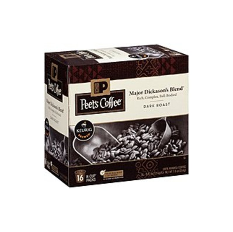 Peets 785357012530 Major Dickason's Blend Dark Roast Coffee K-Cups - 16-Pack