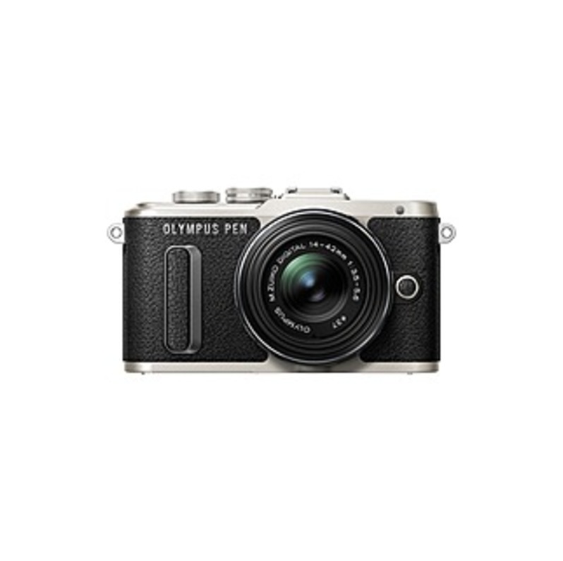 Olympus PEN E-PL8 16.1 Megapixel Mirrorless Camera with Lens - 14 mm - 42 mm - Black - 3" Touchscreen LCD - 3x Optical Zoom - Optical (IS) - 4608 x 34