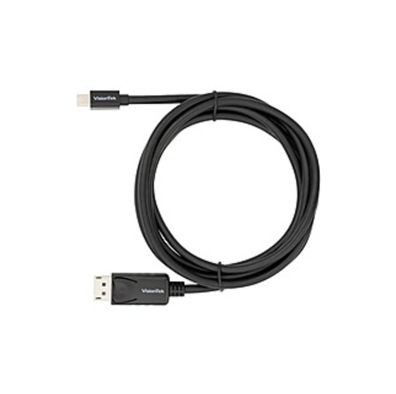 VisionTek Mini DisplayPort To DisplayPort 2M Active Cable (M/M) - 6.56 Ft DisplayPort A/V Cable For Monitor, Projector, Audio/Video Device - First End