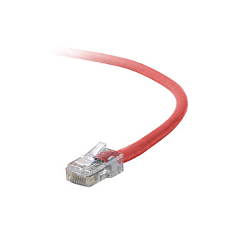 Belkin A3L791-01-RED Cat5e Cable - RJ-45 Male - RJ-45 Male - 1ft - Red