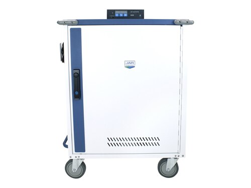 JAR Systems 121950055Y Ultra-Light Intelligent Cart - Lockable - Steel - Up To 40 Devices - Blue/White