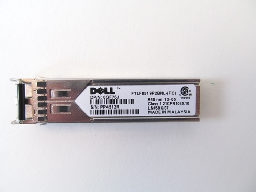 Dell GF76J Powerconnect SFP GBIC Transceiver - 850 Nm - 1000Base-SX - 1800 Feet - 1 Gbps