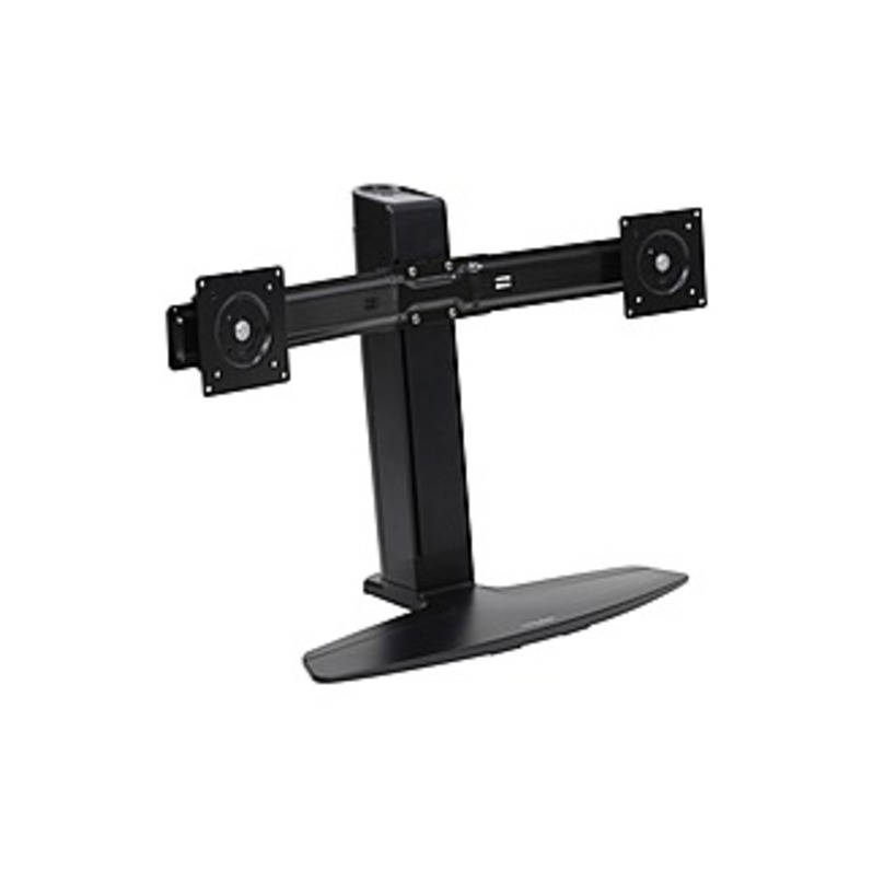 Ergotron Neo-Flex Dual LCD Monitor Lift Stand - Stand - for 2 LCD displays - black - screen size: up to 24"