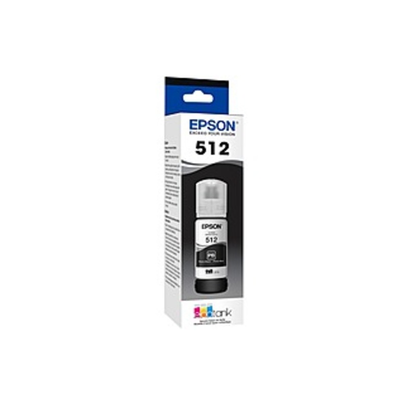 Epson T512, Photo Black Ink Bottle - Inkjet - Photo Black - 6500 Pages - 1