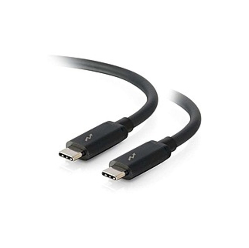 C2G 6ft Thunderbolt 3 Cable - USB C Thunderbolt 3 Cable - 100W Power Delivery - 20Gbps - Black - M/M - 6 ft Thunderbolt Data Transfer Cable - Type C M -  28842