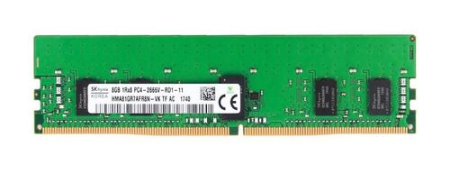 Hynix HMA81GR7AFR8N-VK 8GB Memory Module - DDR4 SDRAM - 2666 MHz - PC4-21300 - 288 Pin - ECC - Registered - CL19 - 1Rx8 - RDIMM - 1.2 Volts