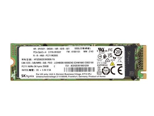 Dell FV56Y Solid State Drive - 256 GB - M.2 2280 - NVMe - PCIe 3.0 X 4 - M Key - Internal