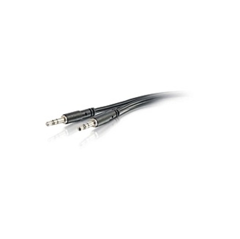 C2G 6ft 3.5mm Slim Audio Cable - AUX Cable - M/M - 6 ft Mini-phone Audio Cable for Audio Device - First End: Mini-phone - Male - Second End: Mini-phon -  757120226017