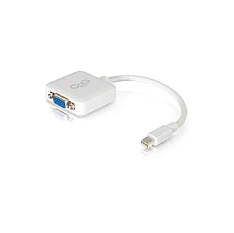 C2G Mini DisplayPort to VGA Adapter - M/F - Mini DisplayPort/VGA for Notebook, Tablet, Monitor, Video Device - 8"" - 1 x Mini DisplayPort Male Thunderb -  54316