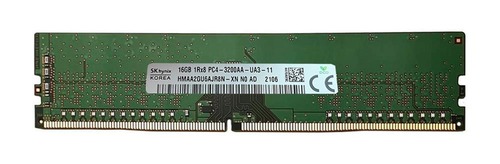 Hynix HMAA2GU6AJR8N-XN 16 GB Memory Module - 1Rx8 - PC4-3200AA - DDR4 - Non-ECC - UDIMM - 1.2 Volts - 288-Pin