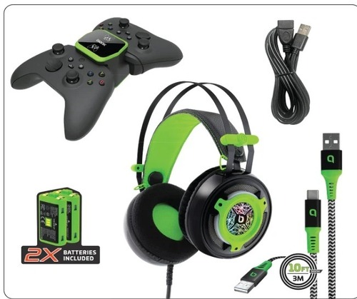 Pro Kit Plus Gaming Accessory Bundle for Xbox Series X/S - Headset, Dual Port Controller Charger - Bionik BNK-9105