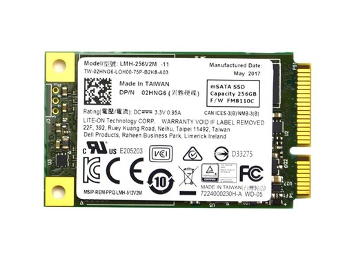 (Lite-On LMH-256V2M-11) 256 GB 1.8 Inches Internal Laptop Solid State Drive for Precision M6700 - 6 Gbps - Mini-SATA - M.2 - Multi-Level Ce - Dell 2HNG6