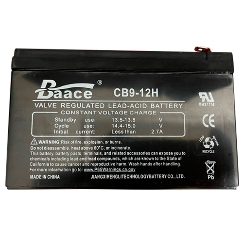 Baace Battery CB9-12H Valve Regulated Lead-acid Replacement Battery With M6-l Terminal For Select Ups Storage Systems - 12 Volts - 9Ah