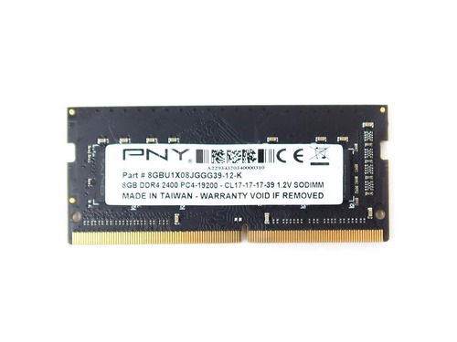 PNY 8GBU1X08JGGG39-12-K 8 GB Laptop Memory Module - 1Rx8 - DDR4 - 2400 MHz - 260-Pin - CL17 - 1.2 Volts - SO-DIMM -  PNY Technologies