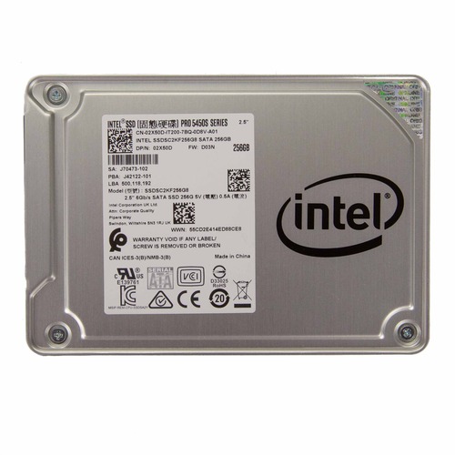 Dell 2X50D 256 GB 2.5 Inches Solid State Drive - 6 Gbps - SATA - Multi Level Cell - 7 MM - SSDSC2KF256G8 - Intel Pro 5450s Series