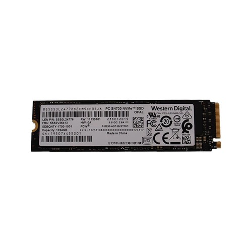 (Western Digital SDBQNTY-1T00-1001) 1 TB Solid State Drive for ThinkCentre M70q - M.2 2280 - NVMe - Opal - SN730 - SSS0L24776 - Lenovo 5SS0V26413