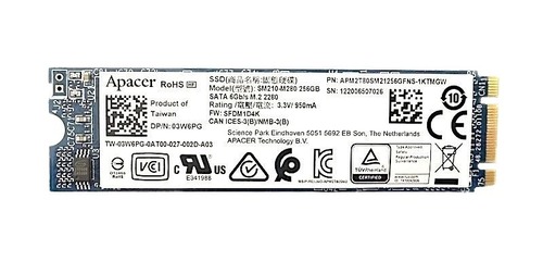 Dell 3W6PG (Apacer APM2T80SM21256GFNS-1KTMGW) 256 GB Solid State Drive - 6 Gbps - M.2 2280 - SATA - SM210-M280