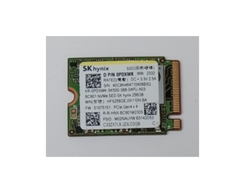 Dell PDXWK (Hynix HFS256GEJ3X110N) 256 GB Solid State Drive - PCI Express 4.0 X4 - NVMe - M.2 2280 - SED - BC901