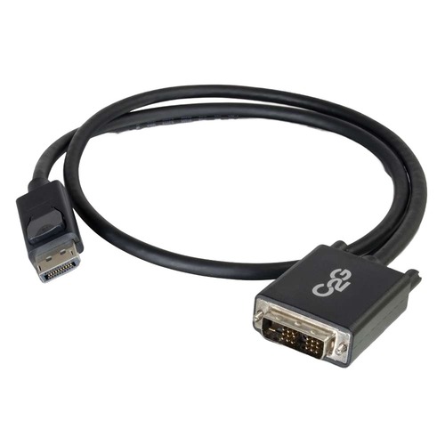 C2G 54328 3 Feet DisplayPort To DVI-D Adapter Cable - Black - DisplayPort / DVI-D For Notebook, Monitor, Desktop Computer, Video Device - 1x DisplayPo