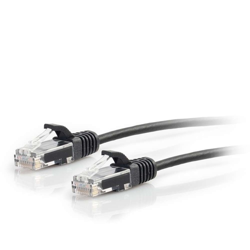 C2G 757120011040 5-feet CAT6 Slim Ethernet Network Patch Cable - Snagless - Unshielded (UTP) - 1x RJ-45 Male - 1x RJ-45 Male - Black